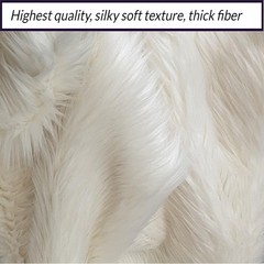 Bianna Ivory/Off White Faux Fur Fabric, by The Yard, American Seller, Luxury …