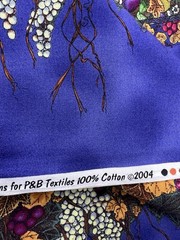 Fabric Cotton Grapes Wine Napa Soma Brand 2 Yards 44″ Wide Quilt Sew Directional