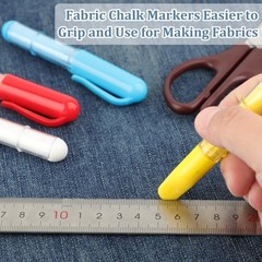 SINSETU 4 PCS Sew Fabric Chalk 7 Count (Pack of 1), Red/Yellow/Blue/White