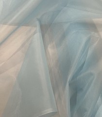 Blue 100% silk organza fabric 45” width Sold by the yard