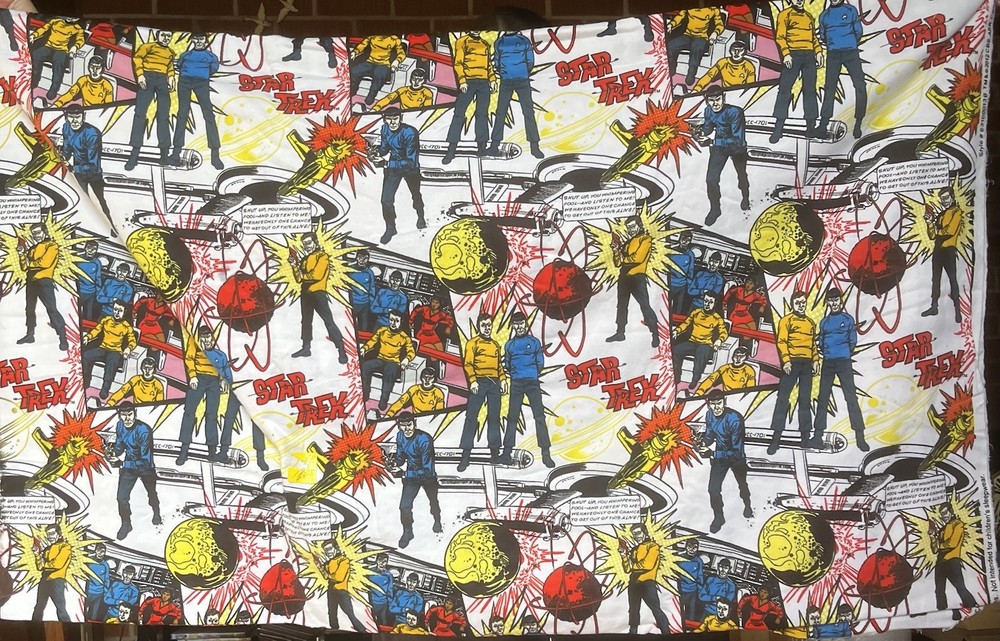 Star Trek Flannel Fabric 2 yds & 30” by 42” Camelot Cottons