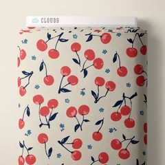 CLOUD9 – Jubilant By Alison Janssen – Cherries – Cream ,1/4 yard