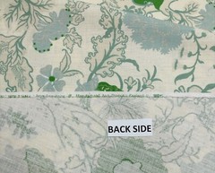 ACQUITAINE WOLF HALL MEADOW GREEN FLORAL LINEN EXCLUSIVE FABRIC 2.2 YARD 53″W