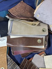 Large Quality Leather Sample Swatch Lot Craft Wallet Sheath Zebra Cobra Croc Etc