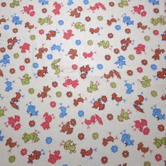 Multicolor Chickens Cotton Fabric 45″ By The Yard