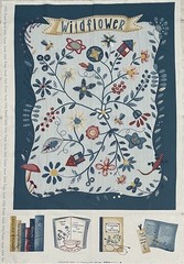 AMERICAN COUNTRY COLLECTION by LECIEN WILDFLOWERS Fabric Panel Printed in Japan
