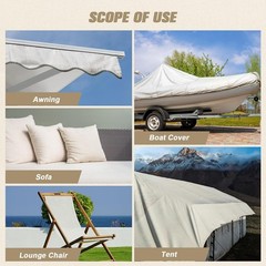 Versatile 16 x 79 Inch Waterproof Self-Adhesive Canvas Patch for Easy Repairs