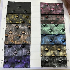 DIY Retro Metallic Diamond Patterned Leather Fabric Costume Armor Materials