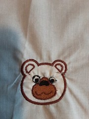 3 Embordery Panels Cat Bear Bear Head 10 L X 10 W Multicolor