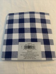 Cotton Fabric Fat Quarter Blue white large check for Quilting Crafts gingham