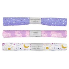 9 Fat Quarter FLANNEL Bundle Cotton Purple Space Universe Constellation – 3 Each