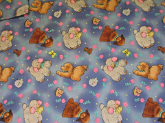 MM Fab Little Lambs Butterflies and Dogs Cotton Fabric BTY