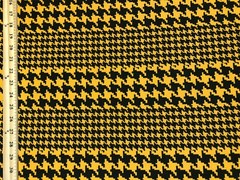Liverpool Fabric-Black Mustard Double Size Houndstooth-LVPR358-Sold