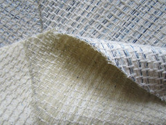 Schumacher’s HECETA Embroidery Geometric Global Blue Ivory 5.22 yds w/ Cutout