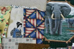 Lot, Novelty Prints Cotton Pieces & Scraps, 3 Pounds & 3 Oz, S136