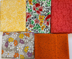 FAT QUARTER BUNDLE OF 5 – FQ1574 – YELLOW & ORANGE