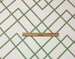 BALLARD DESIGNS IMPERIAL TRELLIS GRASS GREEN EMBROIDERED FABRIC BY THE YARD 51″W