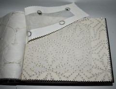 Big FABRIC SAMPLE BOOK Metallic Nuances SILVER STREAM ✳Sparkle✳ 53pcs LOT Fancy