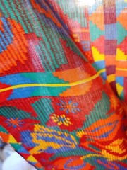 5.5 Yds×43″Vtg.Retro Bold Colors Cotton/Synthetic Blend Lightweight Fabric (#41)