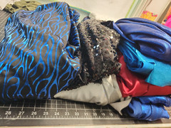 BUNDLE LOT Dance Sportswear Costume Fabric 4 way stretch synthetic sheer