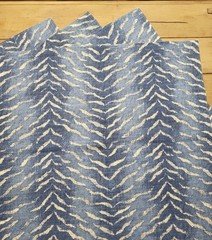 Lot of 4 Pindler Upholstery Pieces 26″ X 26″ – MAFRA -Med weight Blue White