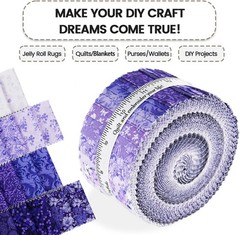 Craftido-20 Options-100% Cotton Jelly Roll Fabric Precut Strips for Quilting,…