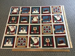 Leslie Beck 20 Cheater Block Quilt Fabric Panel Christmas Angel Snowmen USA