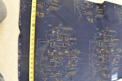 By 1/2 Yd, Vintage, New York City Lights on Navy Quilt Cotton, B06