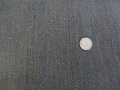 5196. Soft GREY HERRINGBONE Wool or Wool Blend FABRIC – 60″ x 1-3/4 yds.