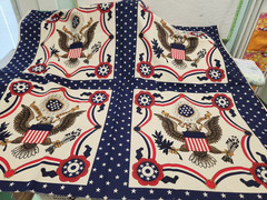 36×45 panel 100% cotton E Pluribus Unum Fabric Patriotic American Eagle Liberty
