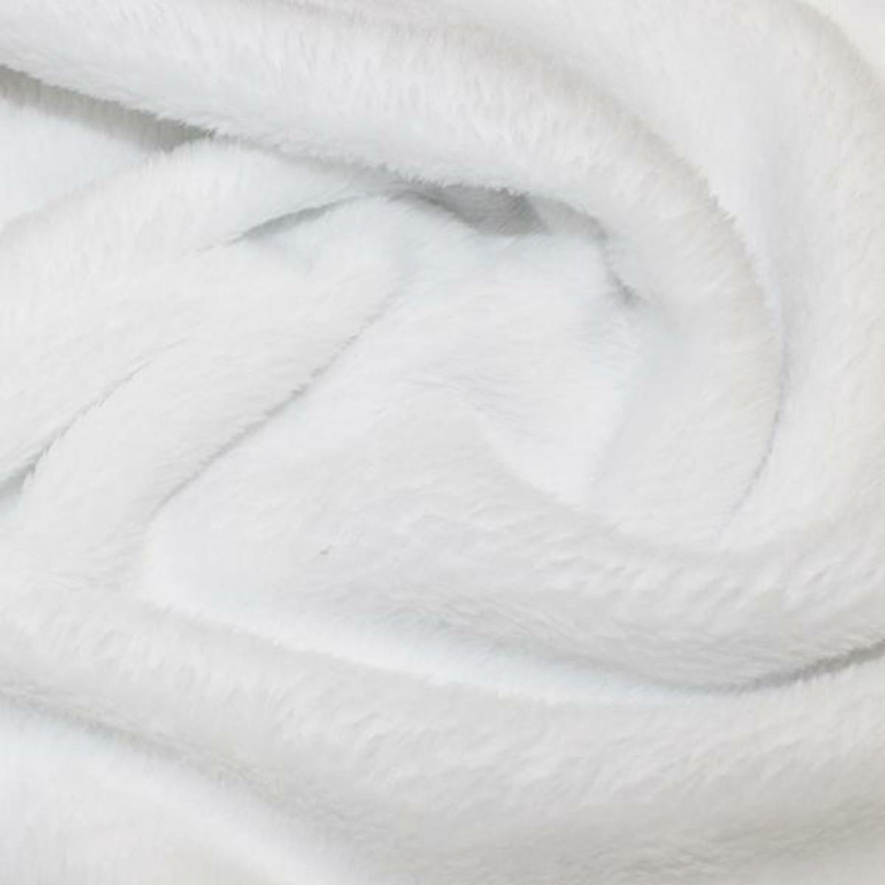 Supersoft Coral Fleece Fabric Material – WHITE