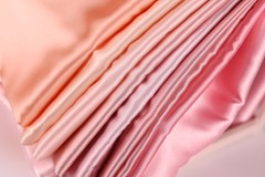 Peach Satin Charmeuse Fabric by the Yard, Silky Charmeuse for Bridal Fashion