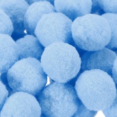 Pom Felt Balls Fabric 1cm 10mm Sky Blue for Crafts Project DIY 100 Pcs