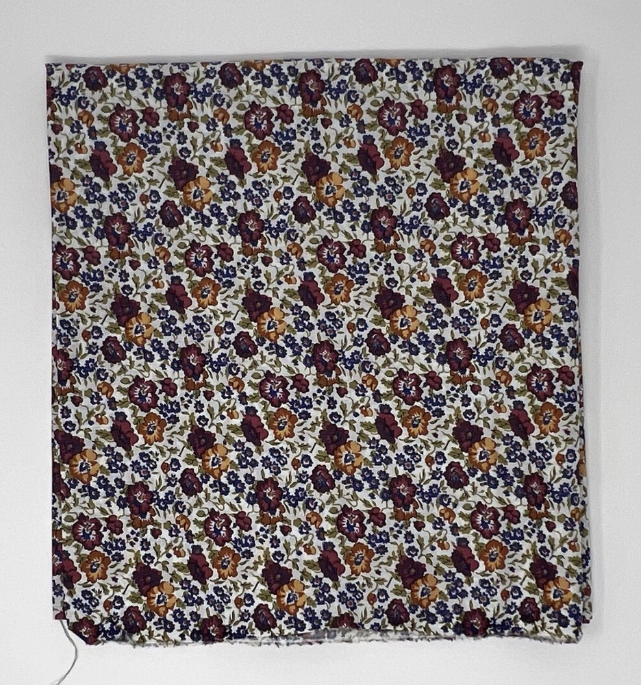 Vtg Lawn Cotton Fabric 54” W X 43” L