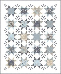 Blue Escape Coastal Cotton Romance Quilt Kit Backing Free Pattern 74″x87″