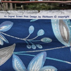 Richloom Outdoor Upholstery Fabric Coastal Blue Tropical Floral 46″ X 94″