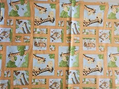 OOP Susybee Zoe Giraffe Nursery Baby Growth Chart Fabric Panel Hamil