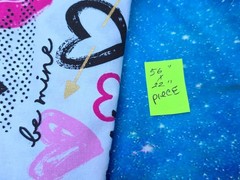 HOBBY LOBBY COTTON HEARTS LOVE FABRIC 1054 LOVE REMNANT 45″L X22″W VALENTINE’S