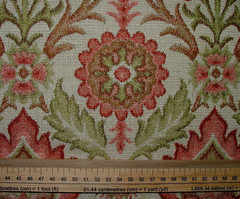 Arts And Crafts Rosso Woven Jacquard Fabric Curtain Upholstery Cushion Multi Use
