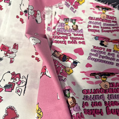 Snoopy Fabric Grab Bag: Valentine’s Day Lot 1.14 pounds: See description
