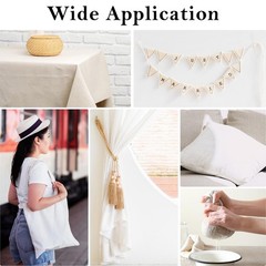43 inch x 3 Yards White Cotton Fabric by The Yard Medium Weight 100% Cotton M