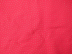 Lot of 2 – Jo-Ann Fabrics Cotton Red & Green Solid With Gold Dots 2 Yds Each