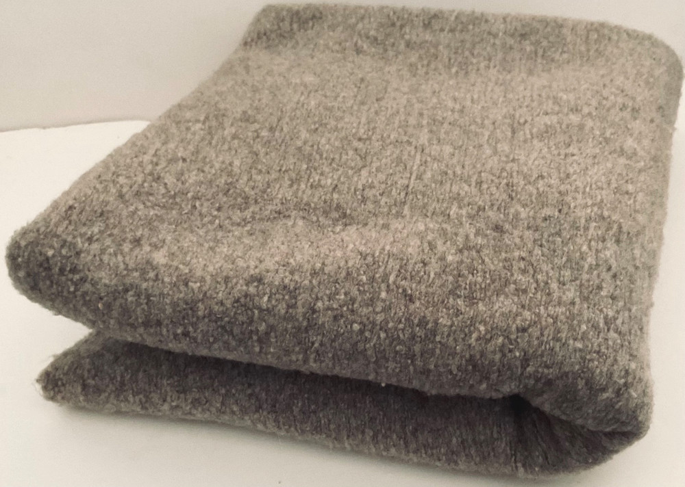 Lightweight Boucle Nubby Fabric Remnant 37.5″ x 34″ Light Brown