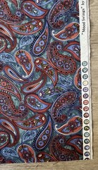 Timeless Treasure Paisley Quilting Cotton Fabric Half Yard Craft Sew Blue Reds