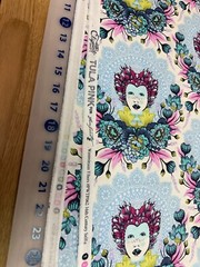 TULA PINK ELIZABETH 16Th CENTURY SELFIE~SKY(BLUE)~1 meter x WOF~OOP~VHTF