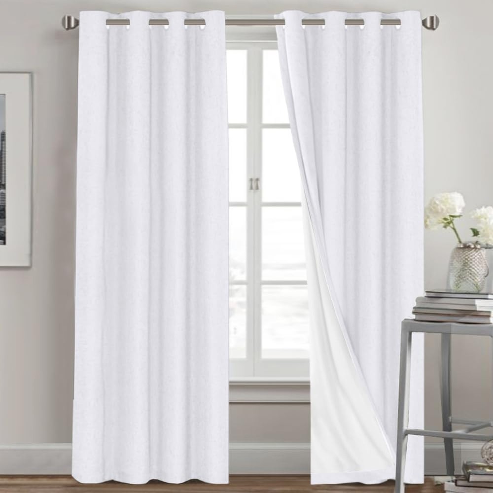 Blackout Curtains 90 Inches Long 2 Panels Set for Bedroom Living Room Thermal…
