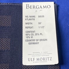 Bergamo Atlantis Fabric Sample 8″x11″ 50535 Grid Pattern 55”W Ulf Moritz Germany