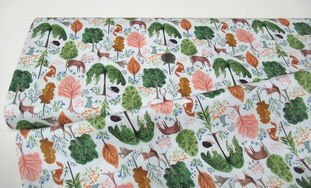 Timeless Treasures quilt-craft fabric FLORAL FOREST 2 yds (dfn-3432) Woodland