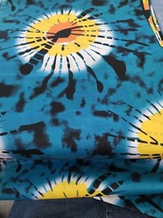Recycled Indonesia Fabric Color Burst Aqua 36 Wide Sold by the Yard