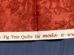 MODA “A Yuletide Blessing” Fig Tree Quilts Red Remnant Fabric 28” L By 44” W